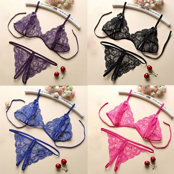 

set 8 colors plus size women pajama sets pyjamas lace g-string v-neck sleepwear female pajama clothes lingerie 230830, Red;black