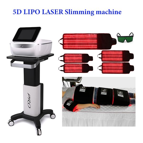

new laser slim machine 5d maxlipo fat burning weight loss cellulite removal pain therapy body shape liposuction equipment with 5 pads