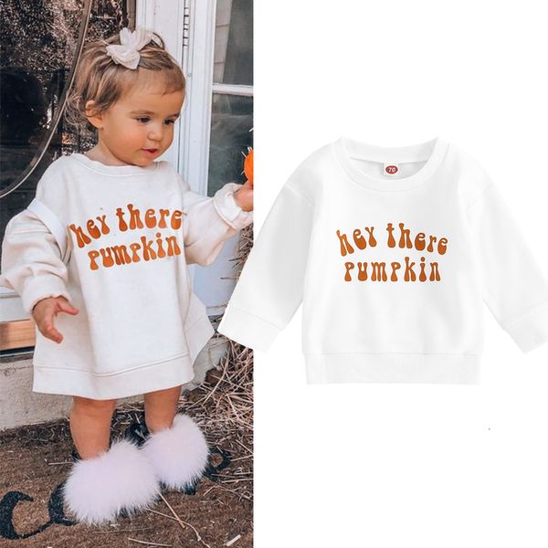 

hoodies sweatshirts focusnorm 0 3y autumn baby girls boys halloween t shirts pumpkin letter print long sleeve pullovers 230830, Black