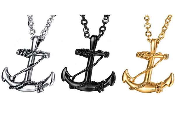

vintage gift anchor necklace0123456789101112133345623, Silver