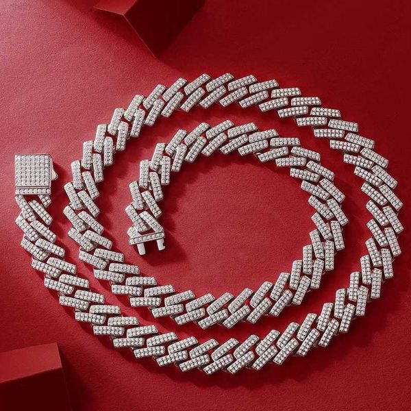 

pure 925 silver jewelry sterling iced out cuban link chain