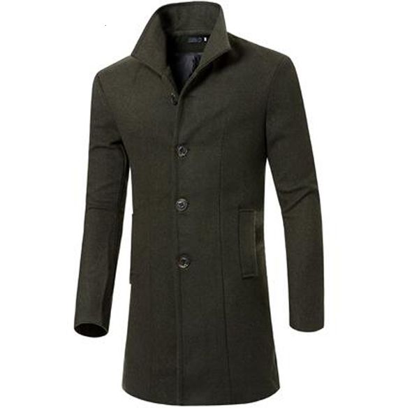 

men's trench coats man winter long wool 230831, Tan;black