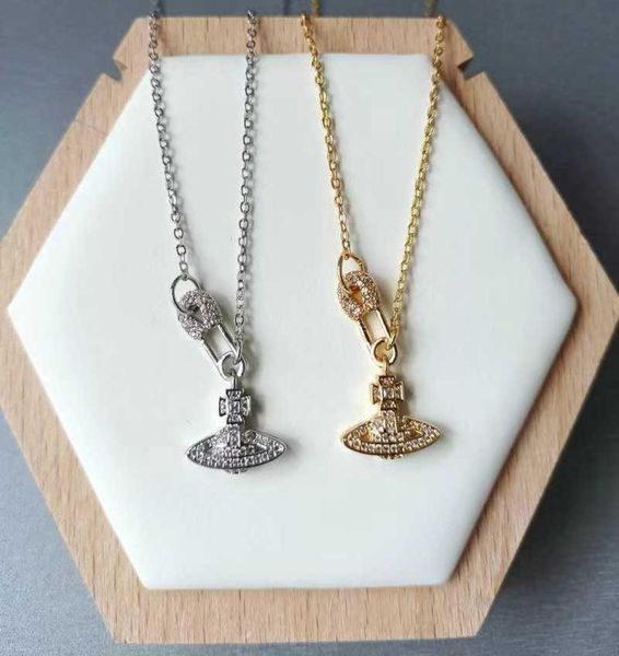 

designer an necklace saturn pearl the is slightly filled with diamonds pins thin chains and necklaces female high version6907770, Silver