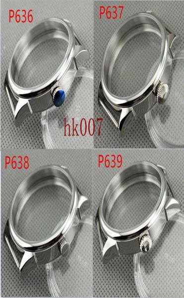 

p636637638639 corgeut 42mm stainless steel case 64976498 seagull st36 mechanical watch case9791498, Black;blue