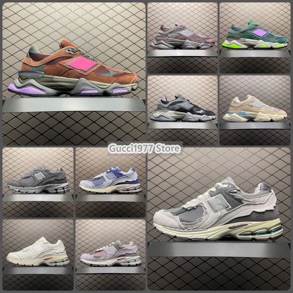 

2023 new leisure sports shoes pack 9060 2002r running shoes designer for men women pink phantom retro black white on sea salt 2002r rain clo