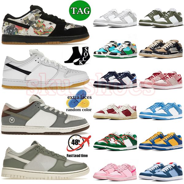 

new 2023 designer men's shoes low sneakers travis sup panda unc pine green ts what the classic fashion sport shoes casual shoes sneaker