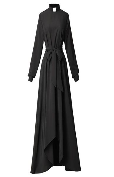

catholic church women clergy dress long sleeve loose elegant priest maxi dresses with tab insert collar and belts2471139, White;black