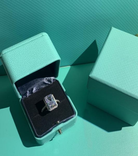 

luxury designer ring for women square shape diamond jewelry fashion casual valentine039s day gift wedding dinner good nice5579525, Golden;silver