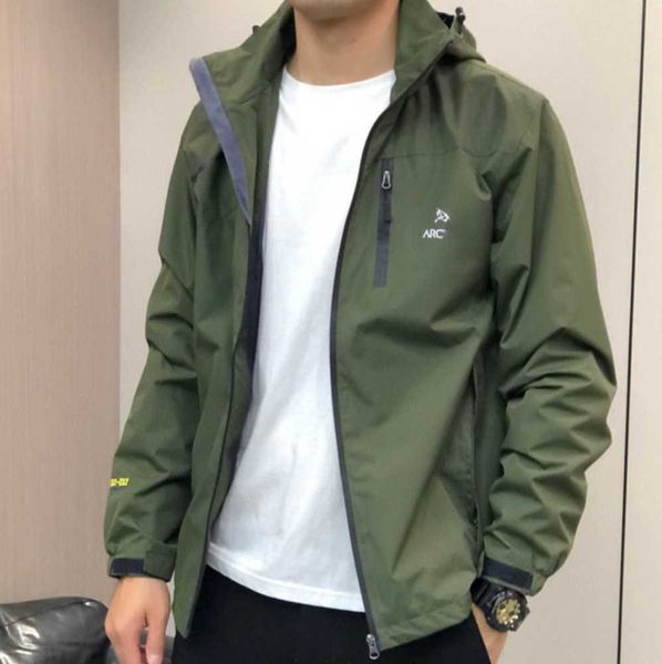 

arc jacket mens designer hoodie tech nylon waterproof gore tex zipper jackets 3 in 1 lightweight coat outdoor sports men coats fashion class, Black;brown