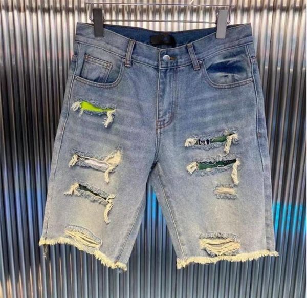 

fashion mens short skinny straight holes denim jeans casual shorts black blue summer men hip hop pants dw70823499404, White;black