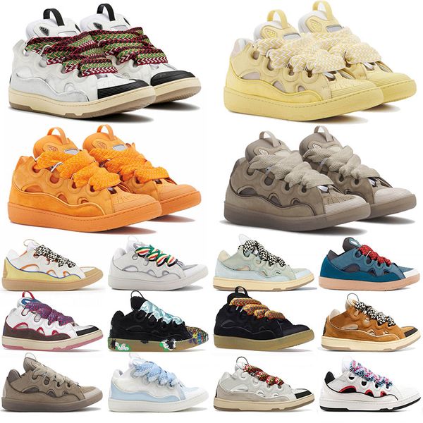 

designer shoes plate-forme woven lace-up shoes sneaker embossed leather curb sneakers lavins calfskin rubber nappa platformsole brand sneake, Black