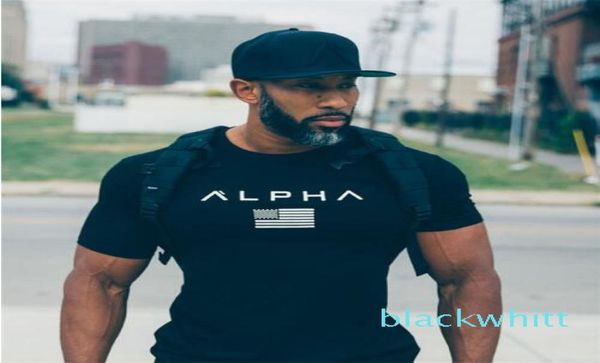 

new casual clothing gyms tight t-shirt mens fitness t-shirt homme gyms t shirt men fitness fit summer wulong2051409, White;black