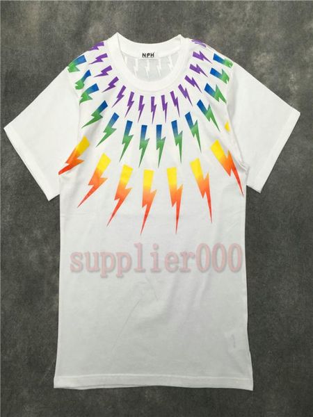 

mens color geometry printing t shirts fashion rainbow print t shirt womens cool designer tshirts untee7888315, White;black