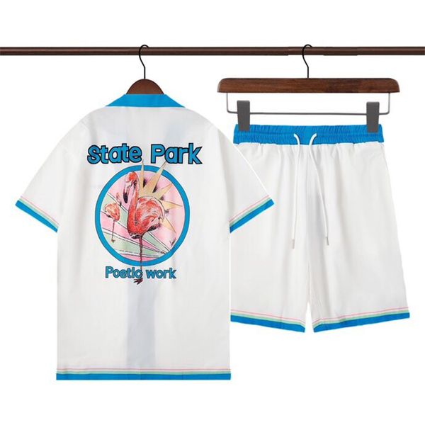 

men's plus size shorts short sleeve summer alphabet high street t-shirt shorts loose drawstring casual men's sweatpants beachwear