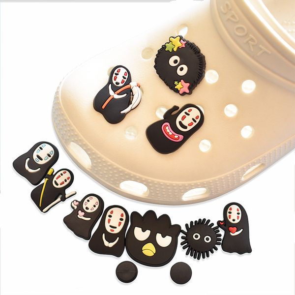

anime charms childhood faceless man wholesale childhood memories funny gift cartoon charms shoe accessories pvc decoration buckle soft rubbe, Blue