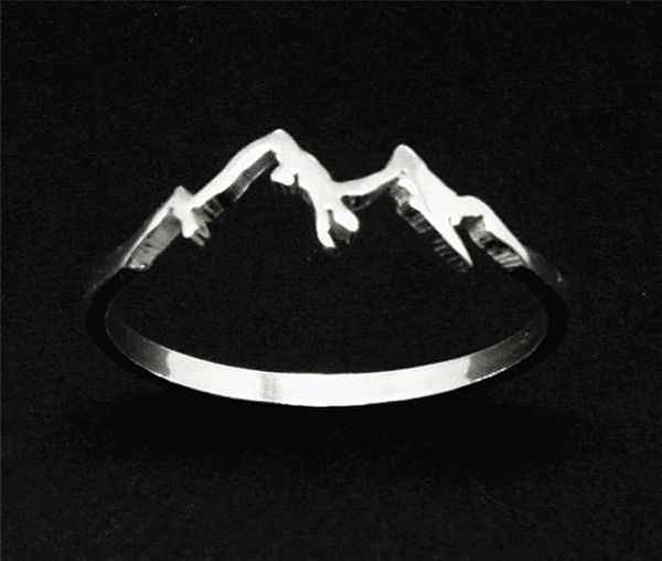 

fashion creative mountain range ring nature motivation jewelry hiking snowboard lover gift bijoux femme x7m29449339, Slivery;golden