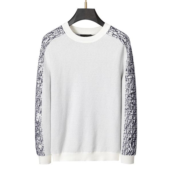 

2023 mens designer sweater letter printing italian designer women men sweaters casual round long sleeve embroidery white off hoodies t shirt, White;black