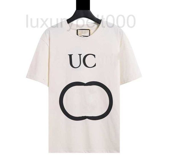 

men's t-shirts designer 2023 double ring printed short sleeved pure cotton round neck casual loose fitting men's and women's, White;black