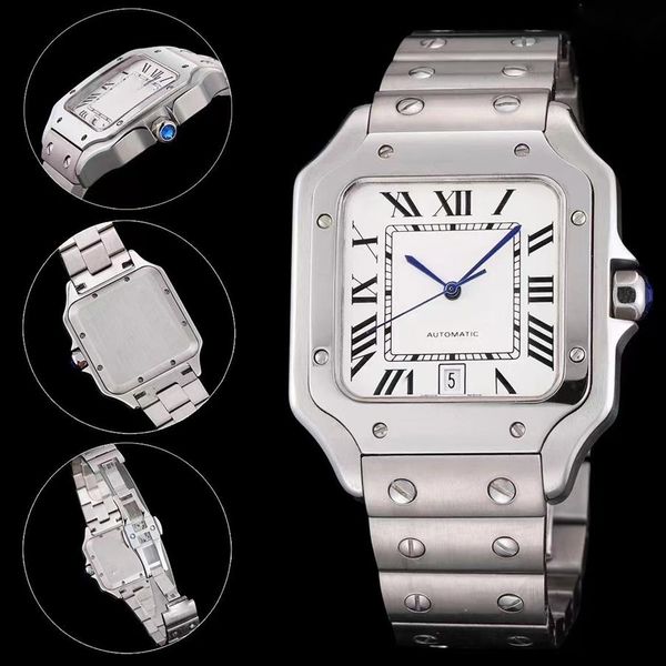 

designer watches mens luxury watch automatic mechanical stainless steel style wine barrel case coffee country classic movement gol2010, Slivery;brown