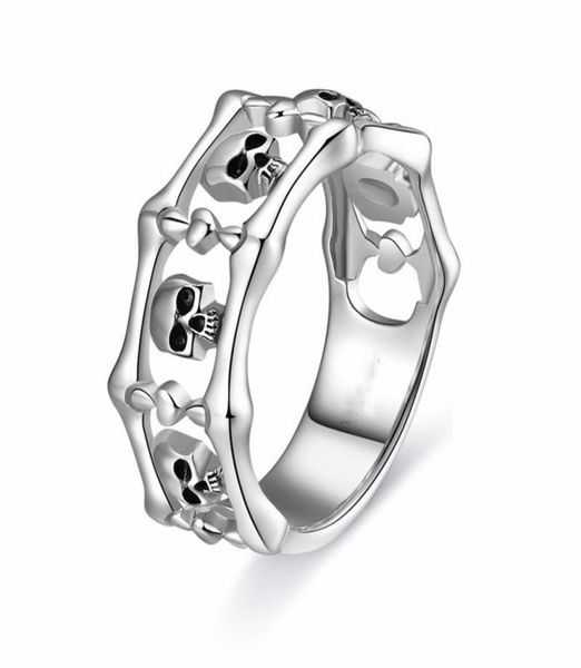 

halloween gift silver retro gothic punk rings 316l stainless steel fashion men039s women039s skull rings size 5138349495