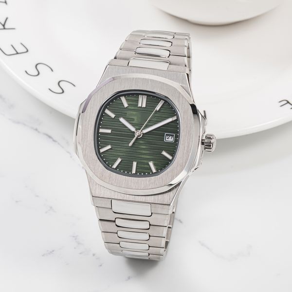 

1: 1 montre de luxe men's automatic mechanical watch sier strap sapphire glass all stainless steel waterproof 3A, Orange