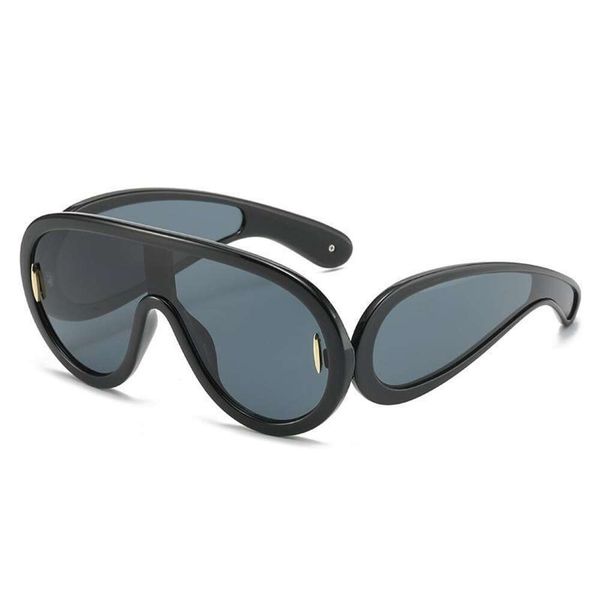 

style futuristic punk hip hop sunglasses big frame fashionable outdoor travel wholesale, White;black