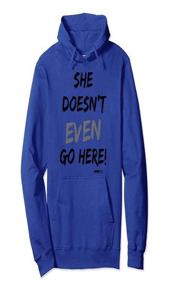 

mean girls she doesn039t even go here grey accent pullover hoodie size s5xl with color blackgreynavyroyal bluedark 3819090, Black