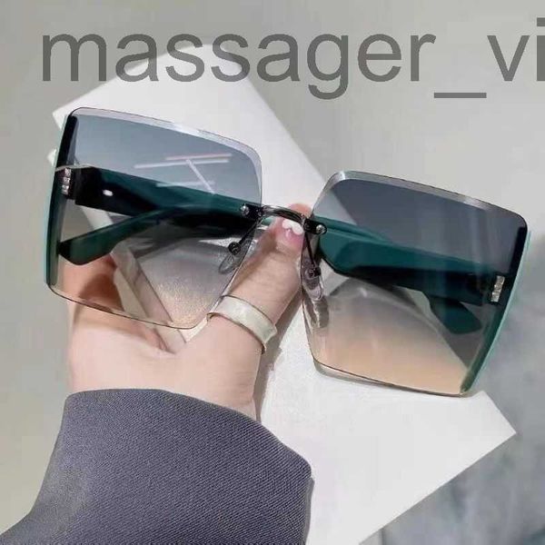 

women's 2023 new fashion frameless sunglasses tiktok live women's sunglasses net red same glasses 0n1u su4y, White;black