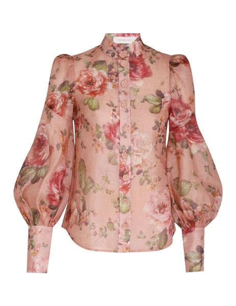 

women's blouses & shirts australian designer autumn new flower shirt, White