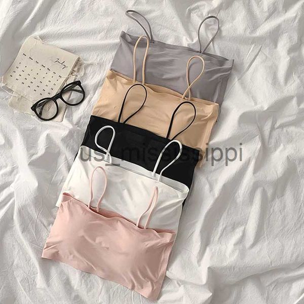 

other health beauty items fashion summer bras for women push up lingerie ice silk seamless word sling female tube white bralette tanks x0831