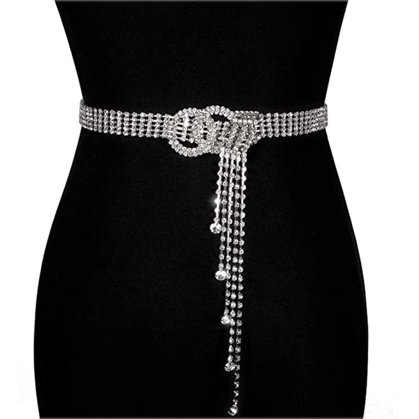 

belts trend belt for women luxury full shiny waistband casual party dress belt chain 230831, Black;brown