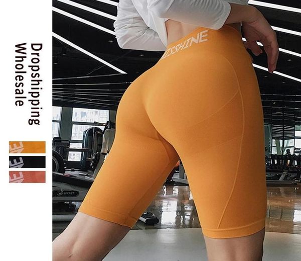 

women pants legging gym leggings spandex 3 color short workout high waist seamless sport fitness scrunch butt7619093, Black;white