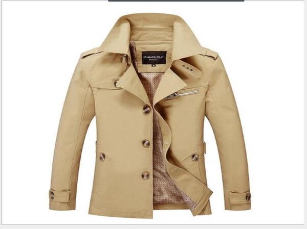 

new mens trench coat fashion man mediumlong spring autumn british style slim jacket windbreaker male plus size outerwear coats29804237263, Black;brown