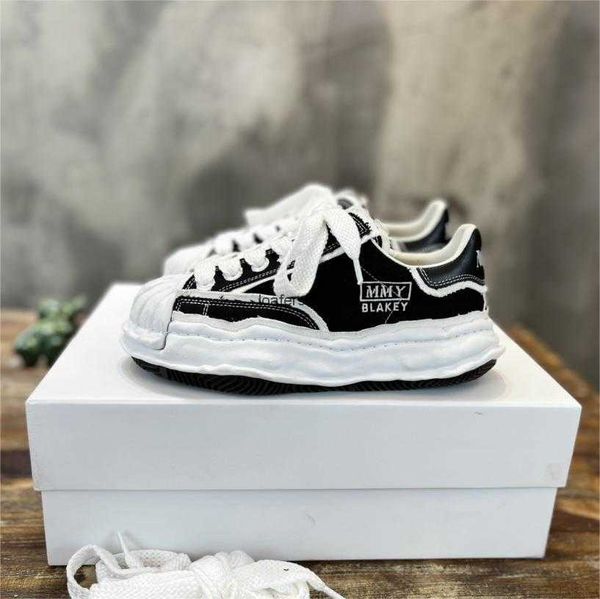 

designer maison mihara yasuhiro miharas mmy shoes mmy men women low sole canvas shoe leather triple black white original sole cap sneakers m