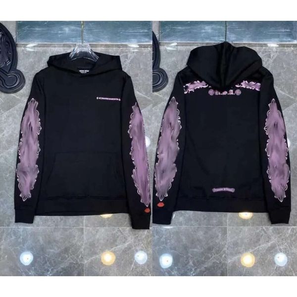 

designer mens hoodies designer chrome winter sweatshirts heart hoodie ch long sleeve jacket loose coat hooded hoody woman hip hop414, Black