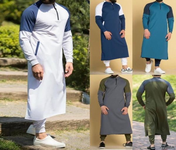 

mens clothing robe long sleeve saudi arab thobe jubba thobe man kaftan middle east islamic jubba muslim dressing s3xl4090589, Tan;black