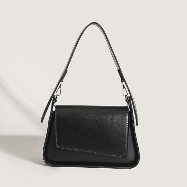 

2023 autumn/winter new pu leather flap crossbody bags for women luxury solid color shoulder handbags high fashion underarm bag