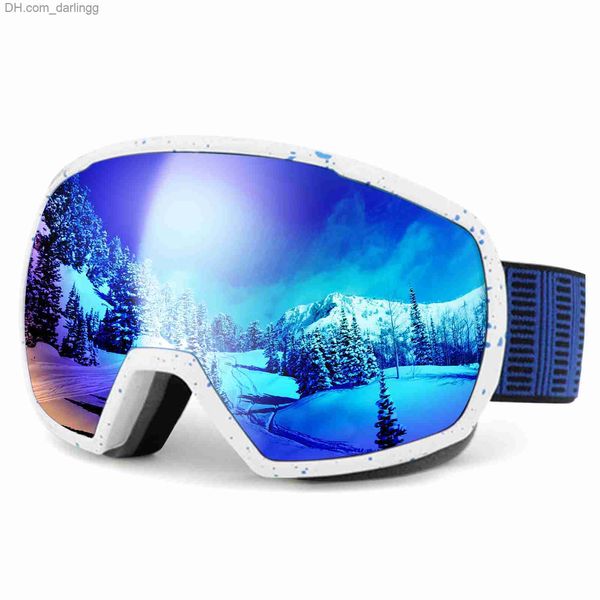 

ski goggles shock resistance ski goggles for men women snow goggles 100% uv400 protection anti-fog snowboard goggles super clear vision q230