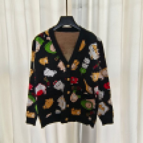 

2023 black/white letter print women's cardigan brand same style women's sweaters dh028, White;black