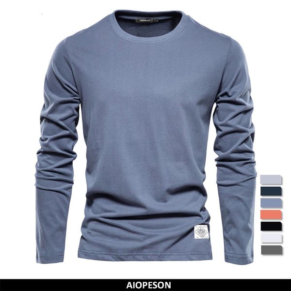 

men's t-shirts 100% cotton long sleeve t shirt for men solid spring casual mens t-shirts male classic clothes men's t-shirts 2308, White;black