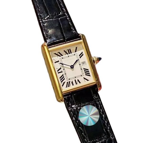 

men quartz tank women luxury waterproof watch aaa quality v3 ladies wristwatch 26mm217f206f, Slivery;brown