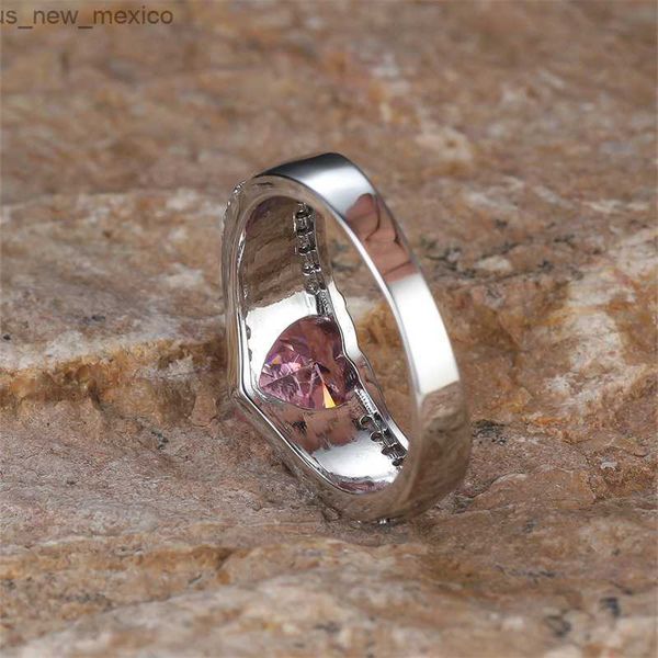 

band rings cute pink heart purple fire opal rings for women silver color valentine day vintage wedding bands engagement ring jewelry r230831