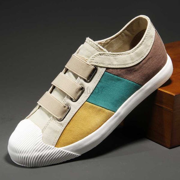 

dress shoes new men's canvas shoes are versatile trendy color matching breathable lightweight low-casual shoes man sneakers for men l08, Black