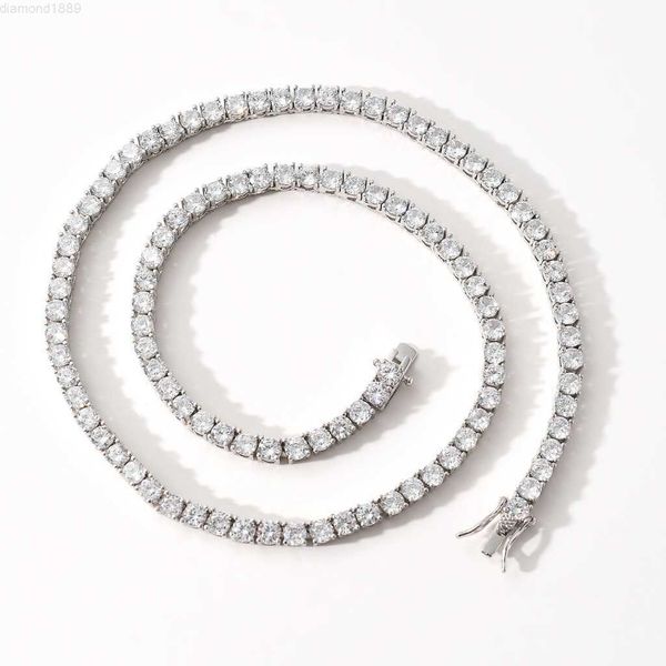 

astwo custom 6mm classic fashion s925 sterling silver vvs moissanite tennis chain