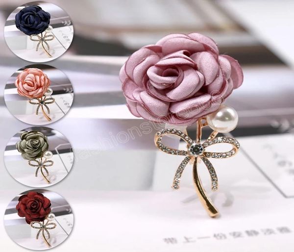 

flower brooches for women imitation pearl brooch shirt coat pins clothes accessories wedding party brooch fashion jewelry gift7260992, Gray