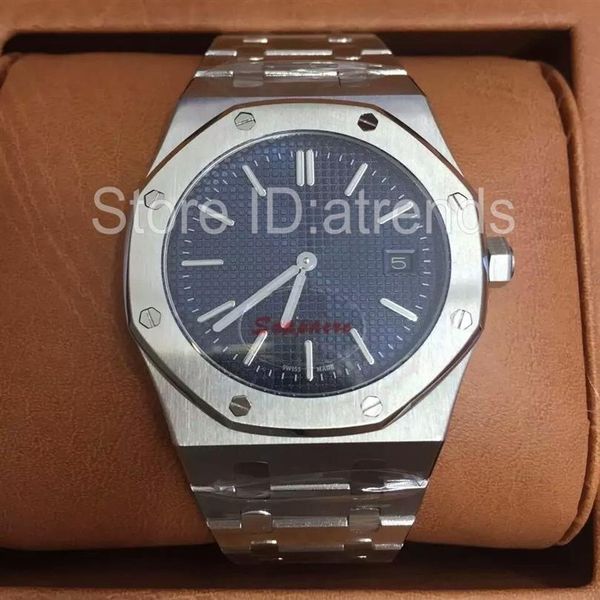 

fashion quartz watch men gold silver dial 39mm sapphire glass classic design wristwatch elegant full stainless steel clock 612253a, Slivery;brown