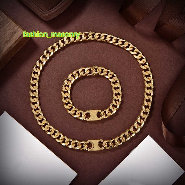 

golden cuban link chain chunky link chains 18k gold plated designer necklace for men women, Silver
