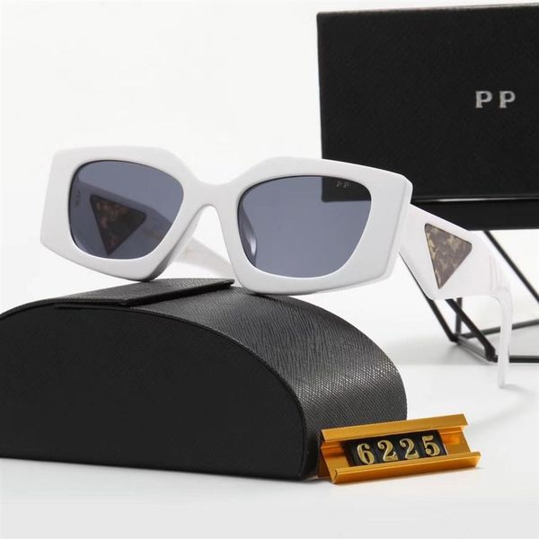 

2023 designer sunglasses classic eyeglasses goggle outdoor beach sun glasses for woman man 5 color optional triangular signature c257n, White;black