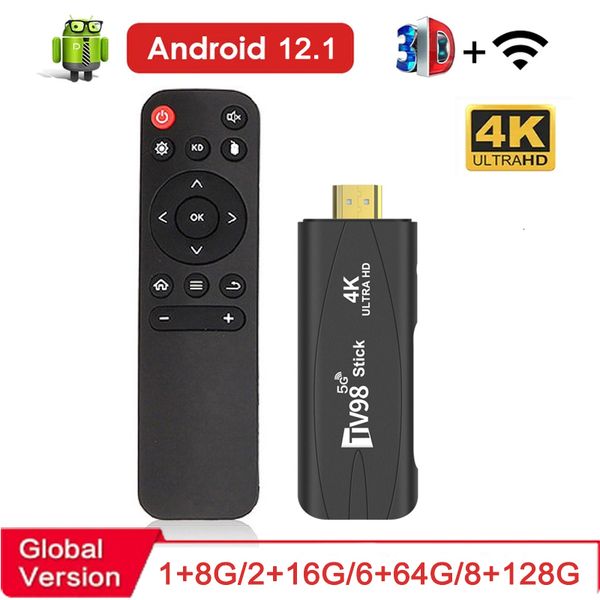 TV Stick 4K Smart TV98 Android 2.4G 5G Wifi 12.1 Rockchip 3228A 8GB/128GB HD 3D L26822