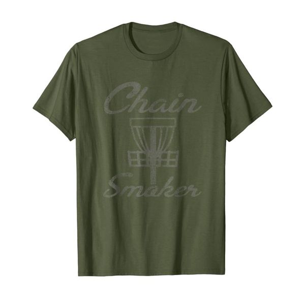 

chain smoker disc golf distressed tshirt01234567899104223, White;black